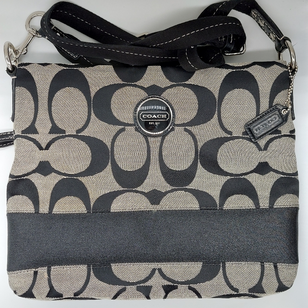 Authentic Coach Canvas Signature Crossbody